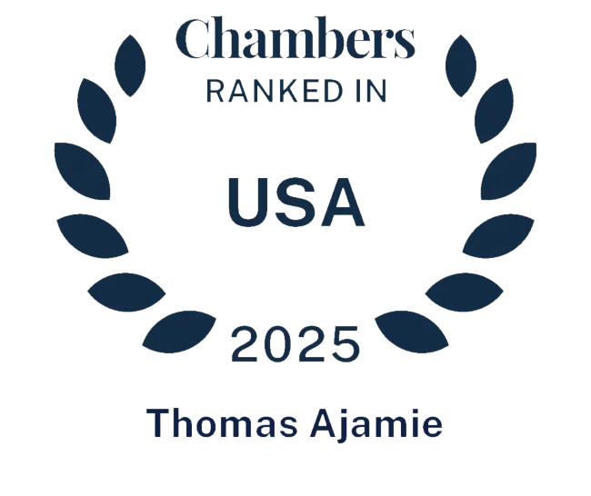 Accolade badge: Chambers/chambers ranked 2025 tom ajamie.webp