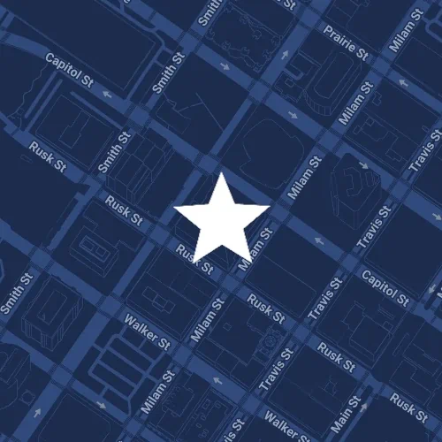 Map of location of Ajamie Houston Office